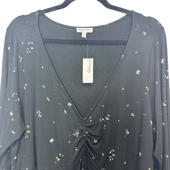 Reitman's Long Sleeve Floral Dress Black - Picture 3 of 10